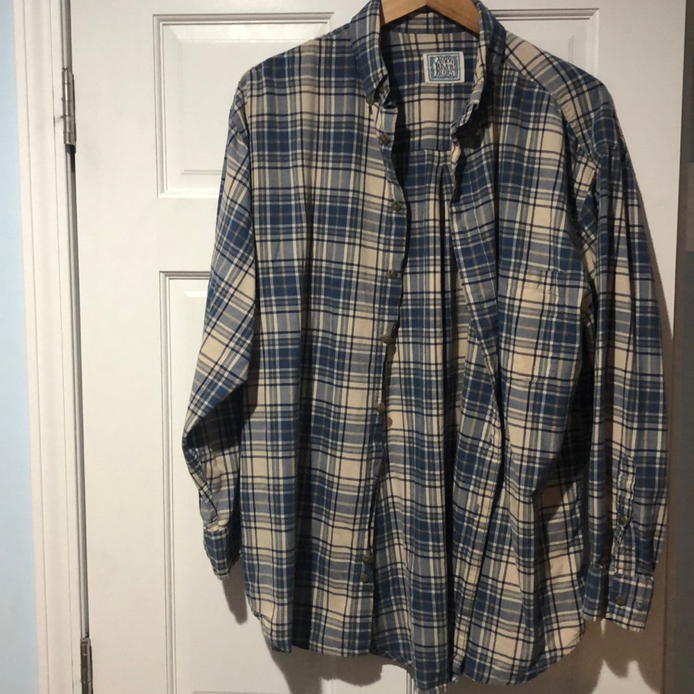 Vintage Blue Plaid Button Down